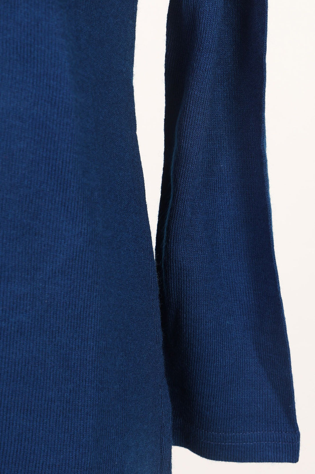 Blue Yarn Dyed Embroidered Acrylic Straight Winter Kurta