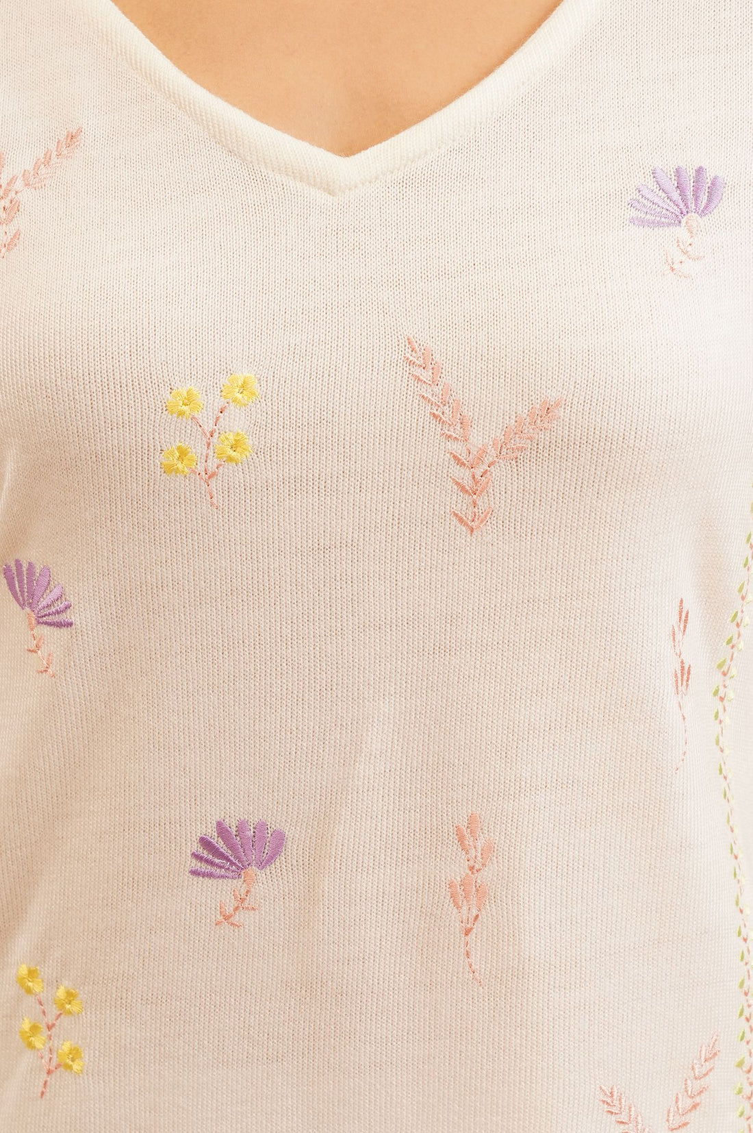 Off White Embroidered Acrylic Straight Winter Kurta