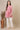 Pink Floral Printed Pintuck Yoke Organza Straight Short Kurti