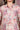 Dusty Pink Leaf Printed Cotton Shimmer Curved Kurti