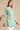 Green Solid Straight Cotton Blend Kurti