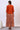 Orange Solid Front Open Cotton Flax Jacket
