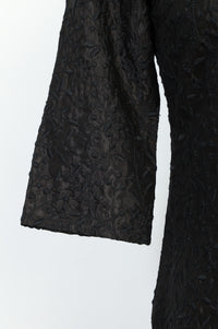 Black Thread Embroidered Shantung Straight Kurti