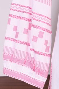 Pink Geometric Printed Pure Cotton Straight Top