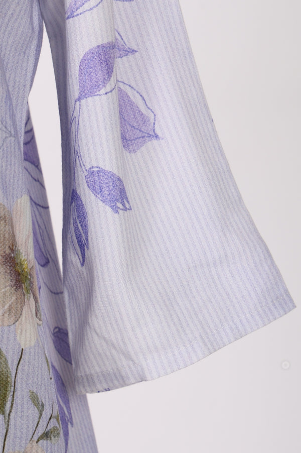 Lavender Floral Printed Straight Top