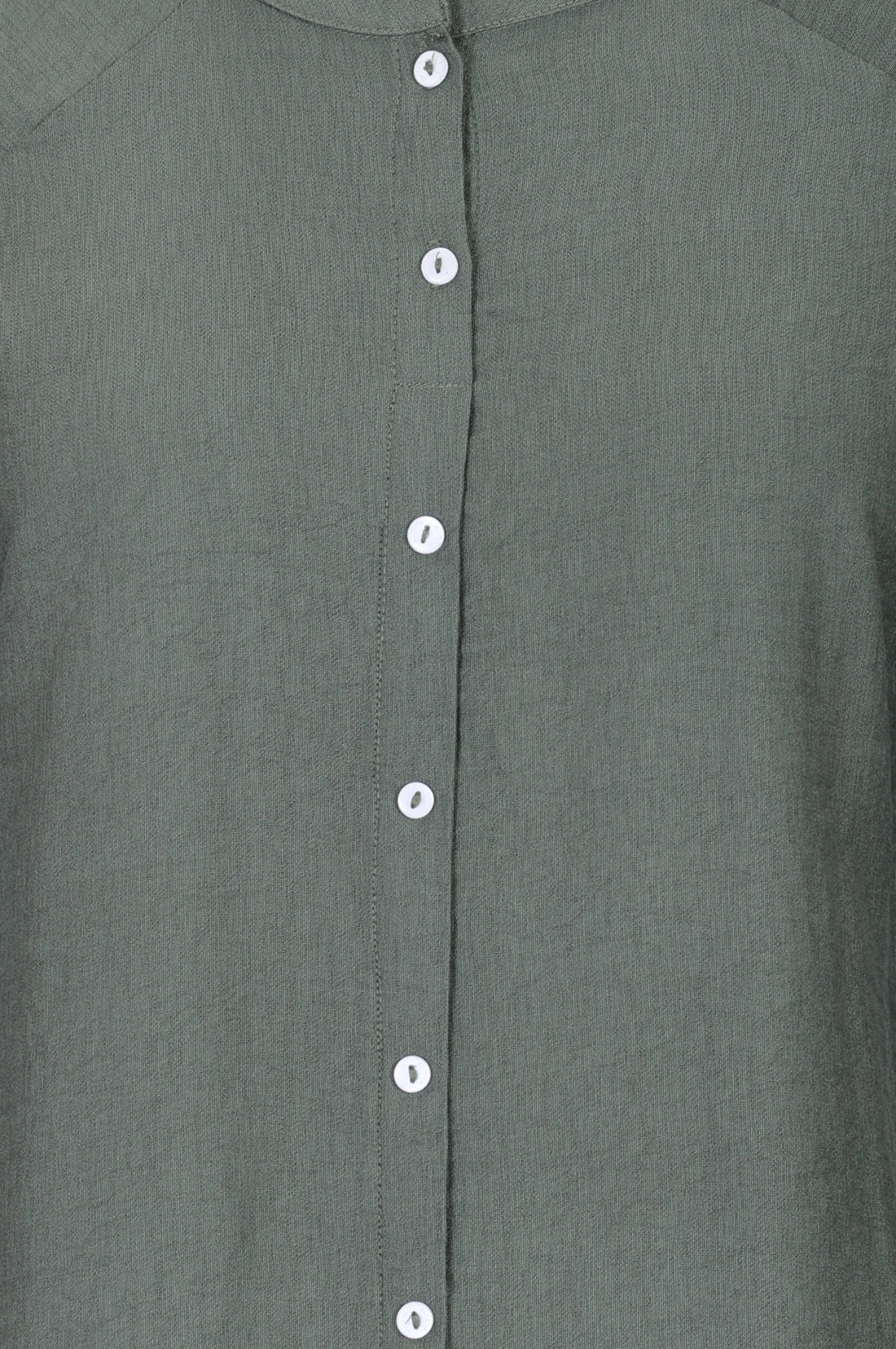 Green Solid Rayon Blend Straight Tunic