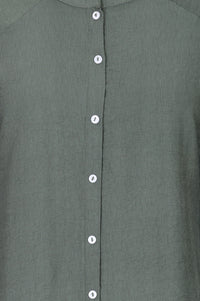 Green Solid Rayon Blend Straight Tunic