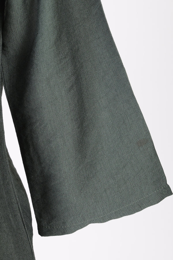 Green Solid Rayon Blend Straight Tunic