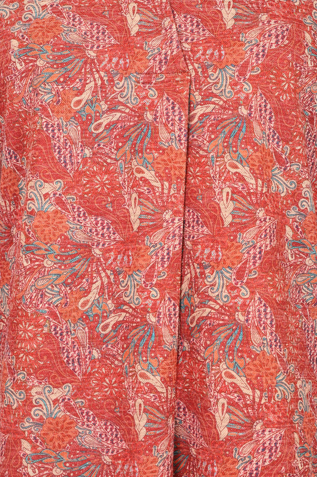 Rust Paisley Jacquard Straight Winter Top