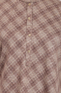 Brown Foil Printed Straight Top