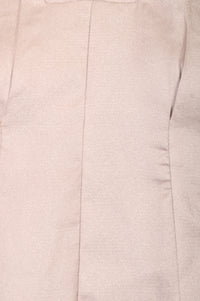 Gold Solid Yarn Dyed Satin A-line Kurti