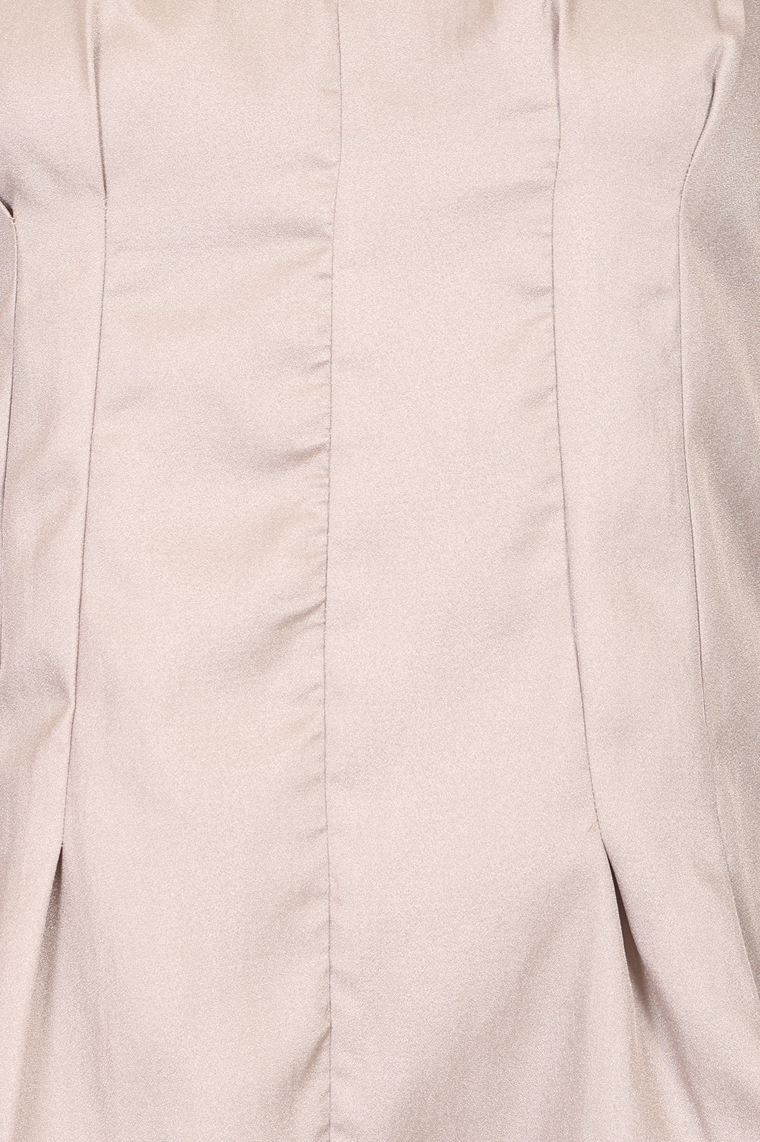 Beige Solid Satin Straight Kurti