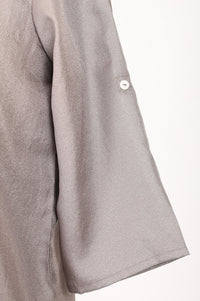 Taupe Solid Yarn Dyed Satin Straight Kurti