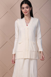 Off-White Self Design Straight Acrylic Sweater