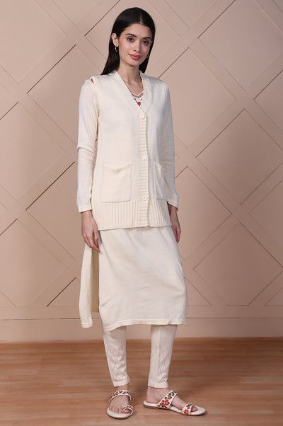 Off-White Self Design Straight Acrylic Sweater