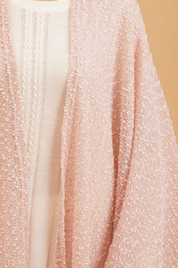 Pink Textured Sleeveless Winter Gilet