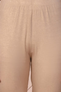 Gold Foil Printed Rayon Tights