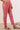 Pink Solid Straight Rayon Trousers