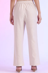 Solid Cotton Blend Palazzos