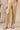 Beige Solid Cotton Lycra Trousers