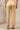 Beige Solid Cotton Lycra Trousers