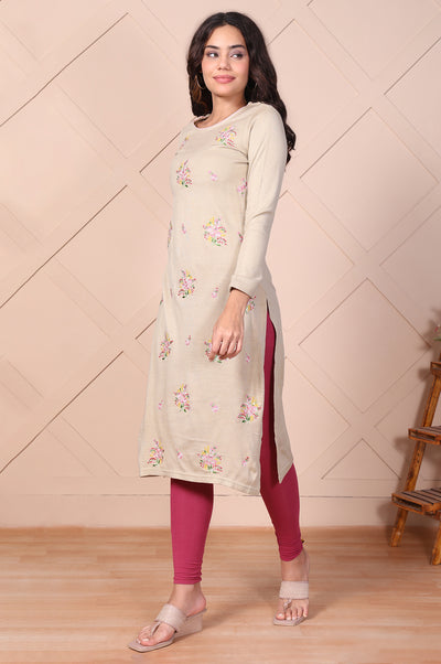 Pink Solid Opaque Cotton Tights