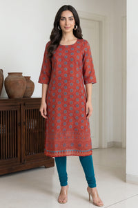 Teal Blue Solid Cotton Blend Skinny Fit Churidar Length Leggings