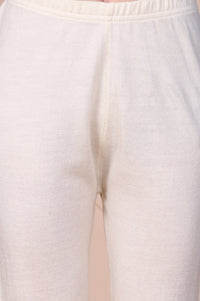 Cream Textured Acrylic Tights