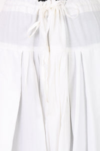 White Solid Tapered Fit Ankle Length Salwar