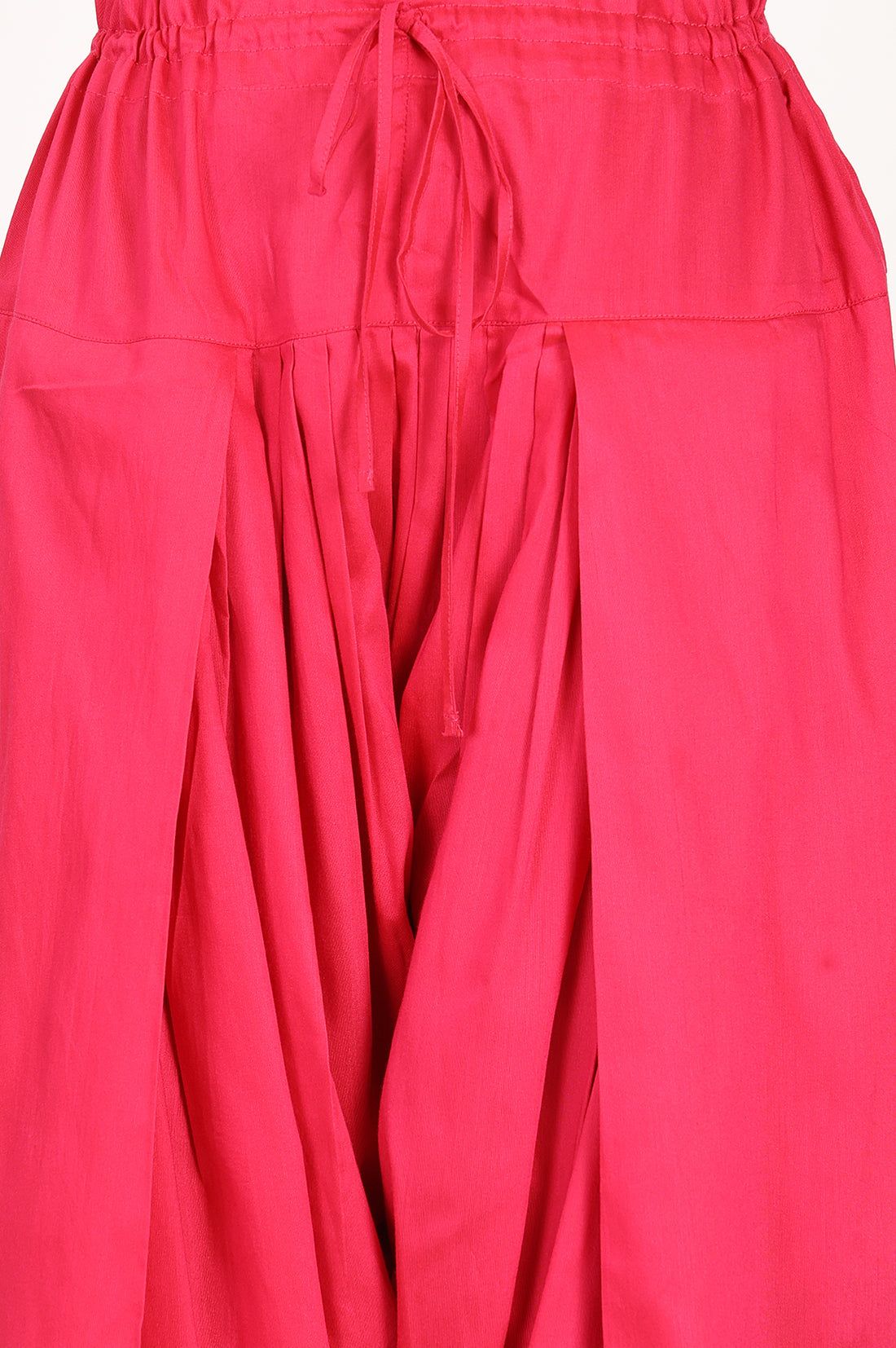 Pink Yarn Dyed Zari Relaxed Fit Patiala Salwar