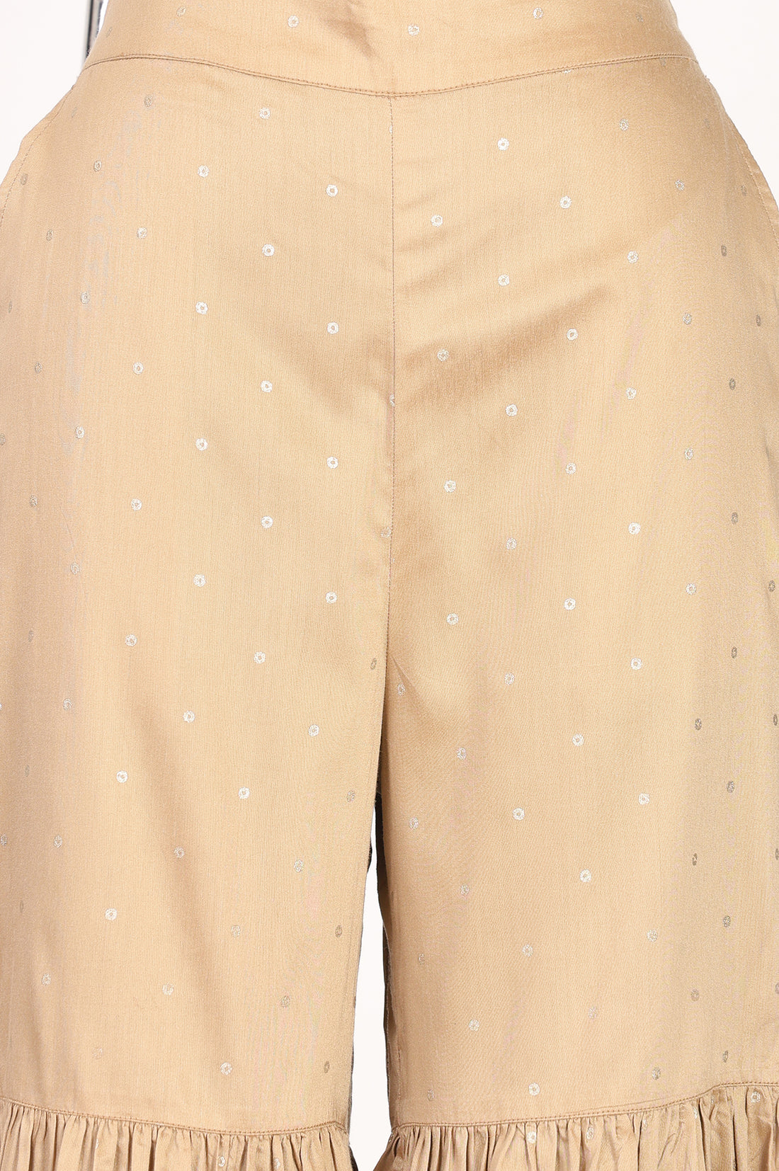 Gold Yarn Dyed Foil Printed Ankle Length Sharara