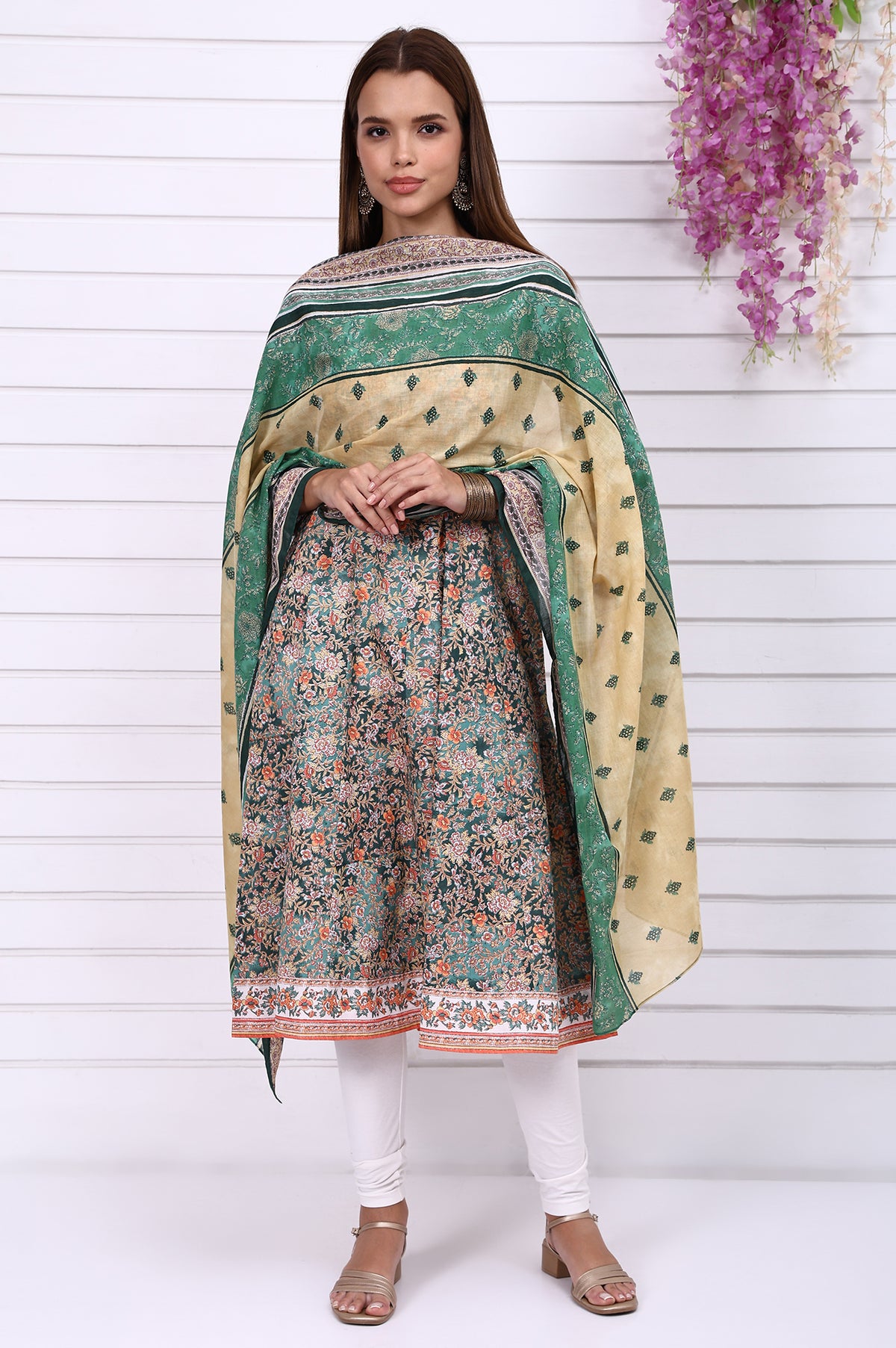Multicolor Abstract Printed Pure Cotton Dupatta - FS