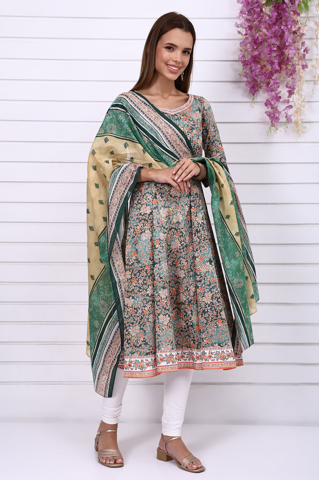 Multicolor Abstract Printed Pure Cotton Dupatta