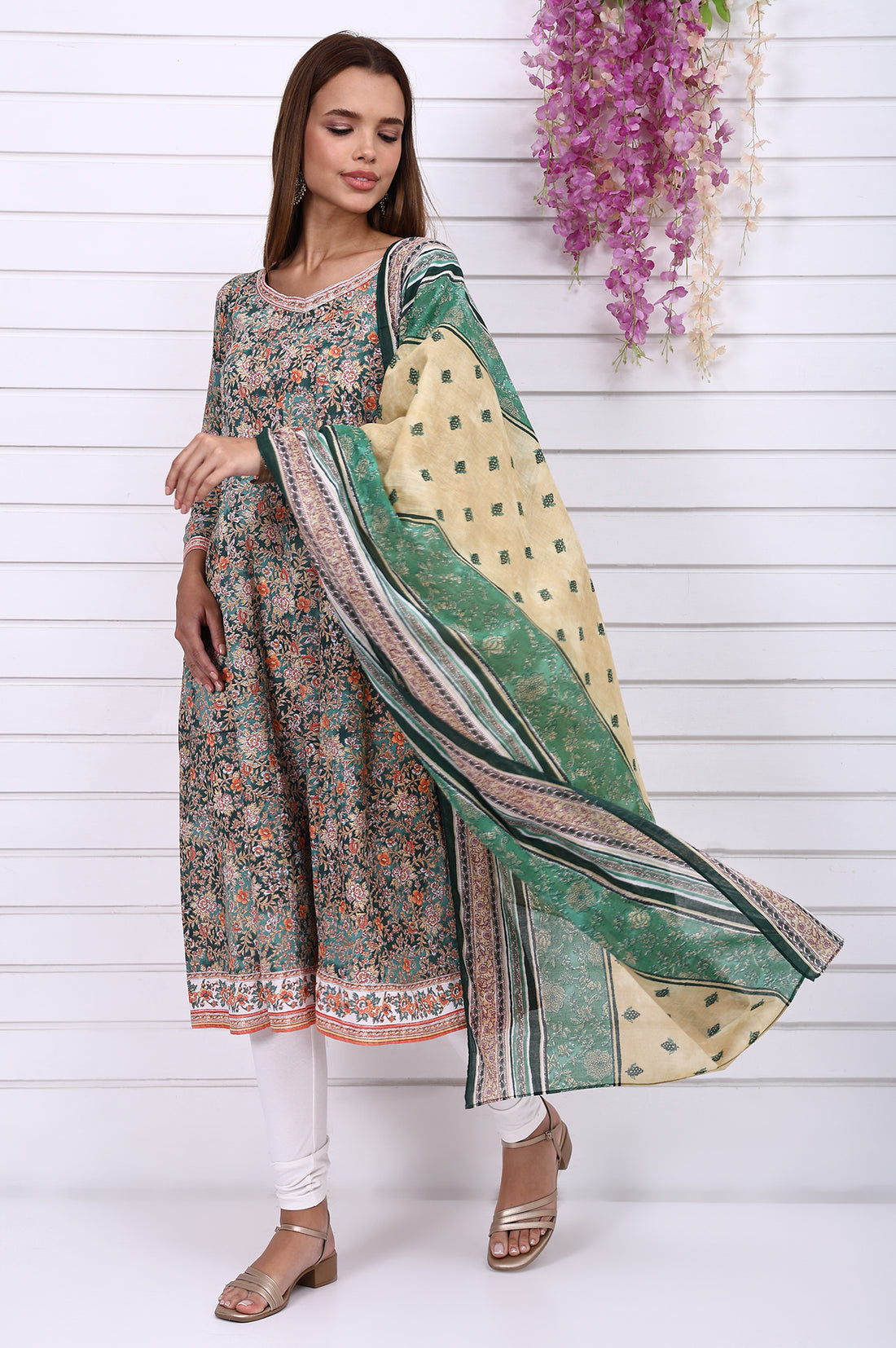 Multicolor Abstract Printed Pure Cotton Dupatta