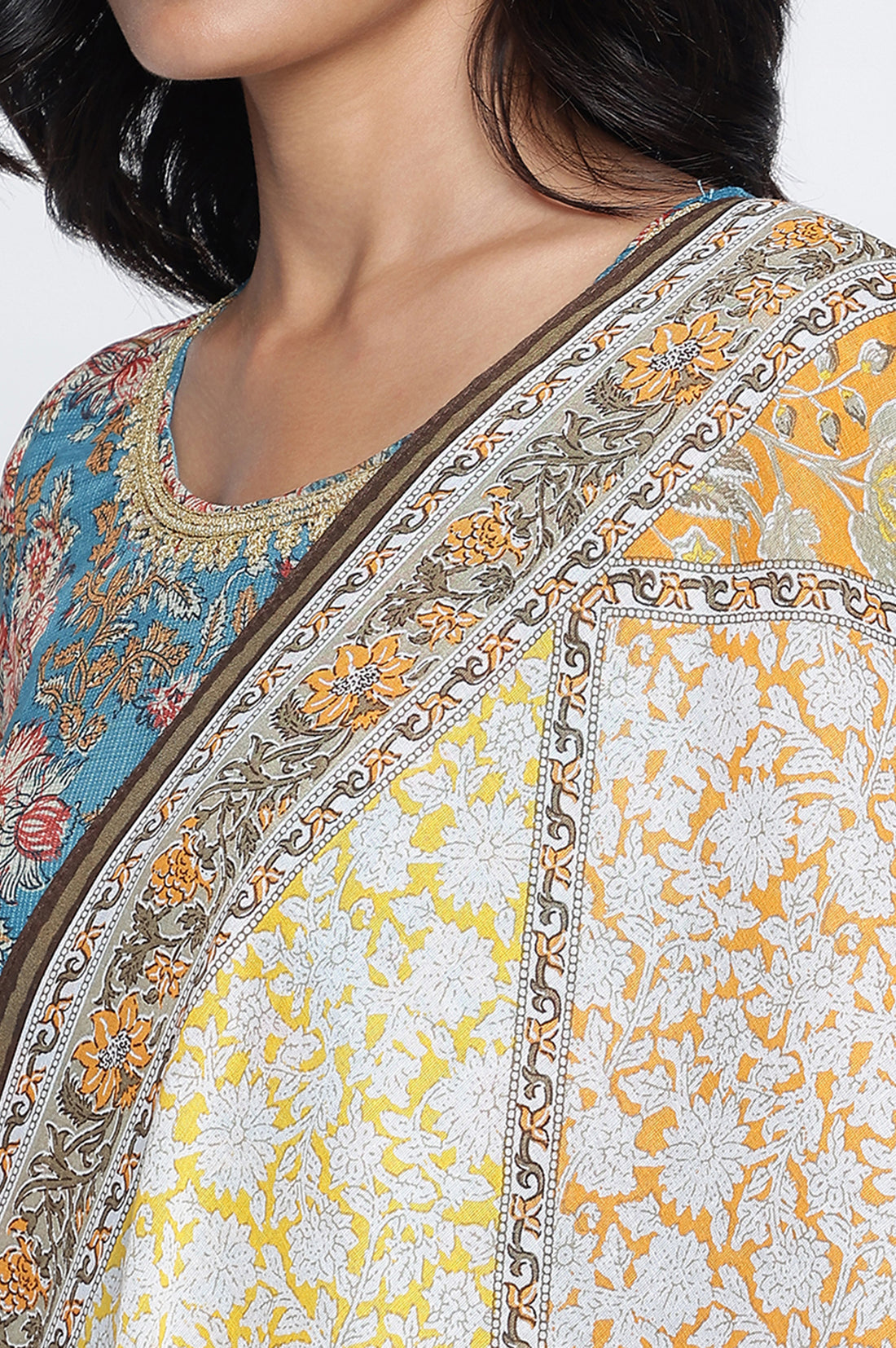 Multicolor Printed Pure Cotton Dupatta