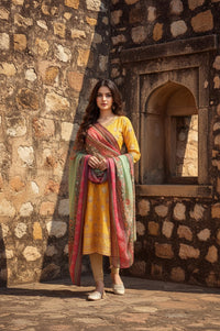 Multicolor Floral Foil Printed Chiffon Dupatta
