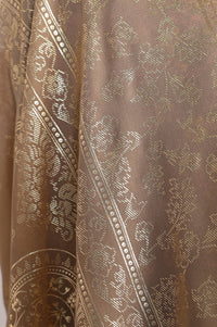 Gold Floral Foil Printed Georgette Dupatta