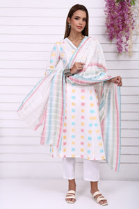 Multicolor Self Design Printed Cotton Dupatta