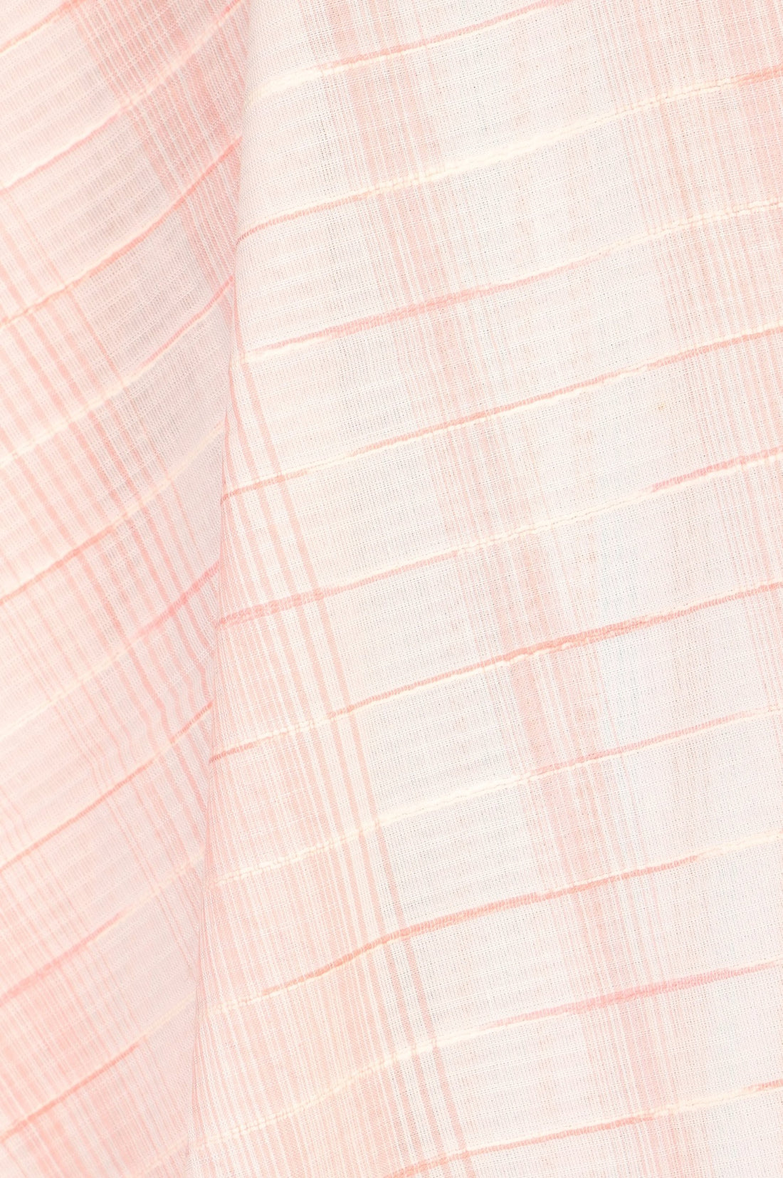 Peach Yarn Dyed Striped Pure Cotton Dupatta
