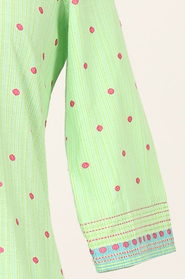 Aurelia Women's Mint Green Yarn Dyed Checked Cotton Blend Dupatta