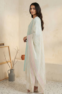 Multi-color Striped Stripes Cotton Blend Dupatta
