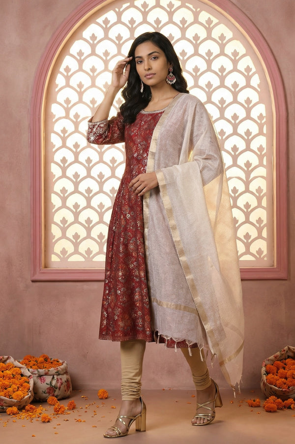 Off White Yarn Dyed Solid Tassels Dupatta