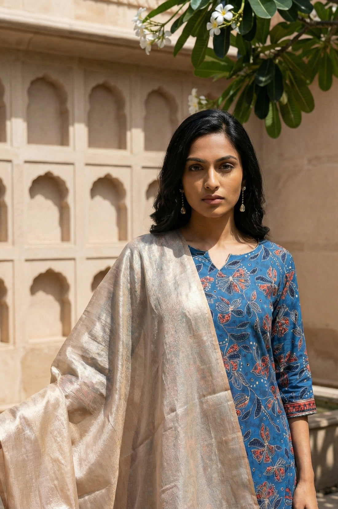 Gold Yarn Dyed Solid Dupatta