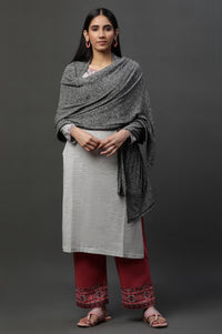 Grey Textured Stole