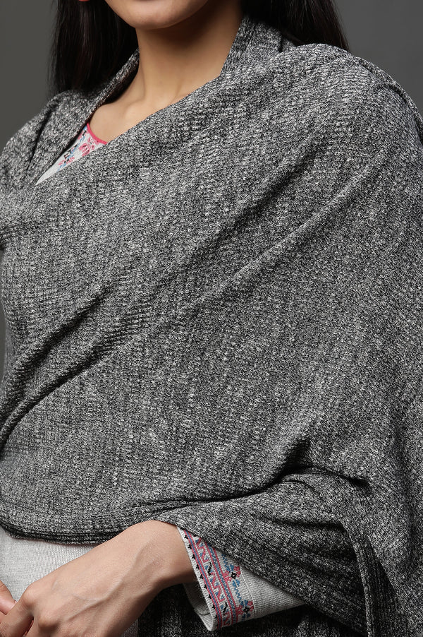 Grey Textured Stole