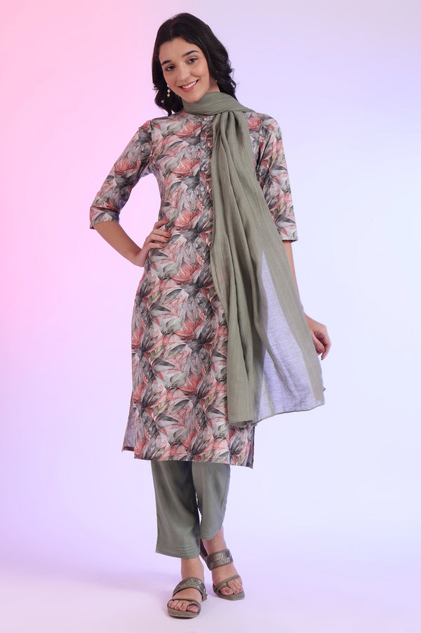 Green Dyed Pure Cotton Dupatta