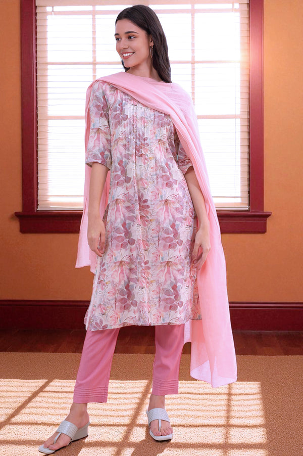 Pink Dyed Pure Cotton Dupatta