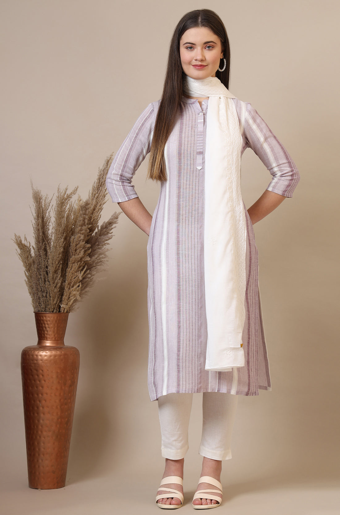 White Schiffili Embroidered Dupatta