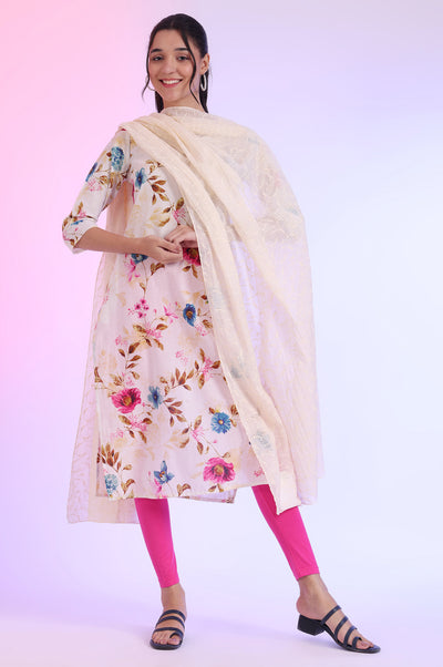 Embroidered Schiffli Kota Dupatta