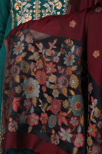 Maroon Embroidered Shawls